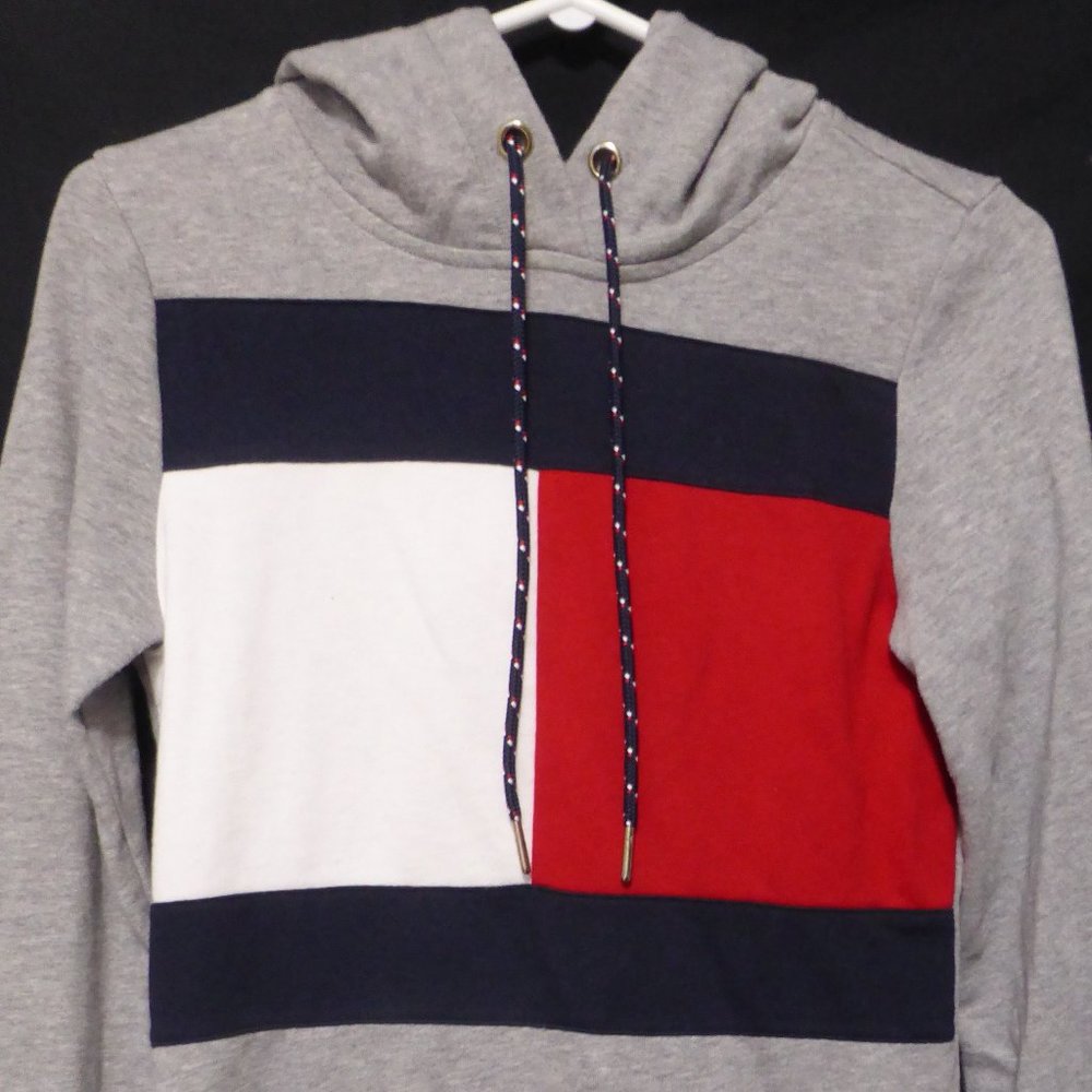 TOMMY HILFIGER DENIM, xs, extra small, cozy hooded long sleeve with drawstrings